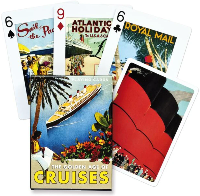 Cărți de joc Piatnik de colecție cu tema „The Golden Age of Cruises”