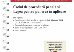Codul de procedură penală şi Legea pentru punerea în aplicare. Cod 778. Actualizat la 15.07.2023
