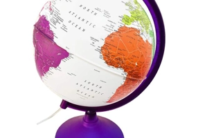 Glob pământesc politic Colors of the Earth iluminat 26 cm