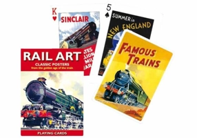 Cărți de joc Piatnik de colecție cu tema „Rail Art. Classic Golden Age of Trains Posters”
