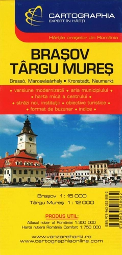 Hartă rutieră Brașov-Târgu Mureș