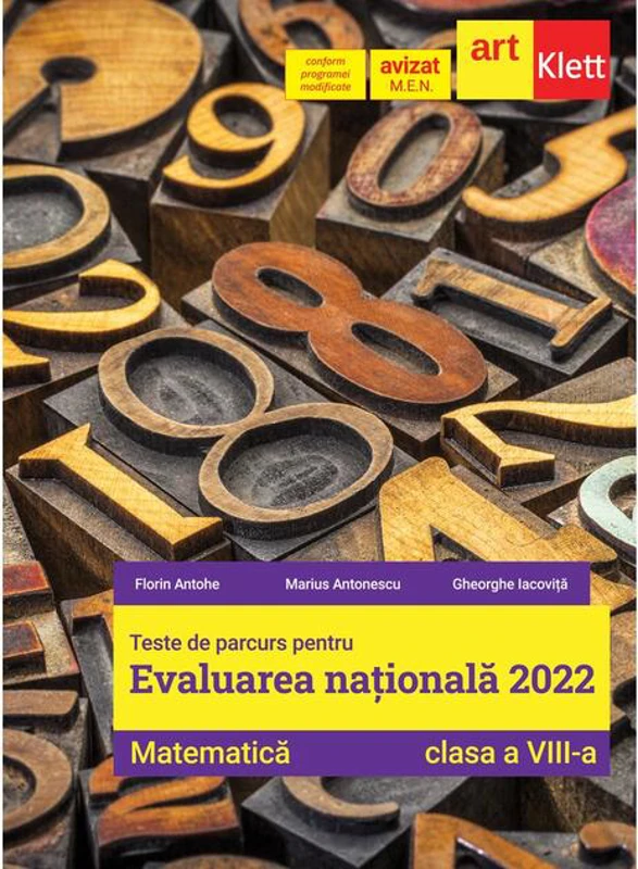 Matematică. Clasa a VIII-a. Teste de parcurs pentru evaluarea națională 2022