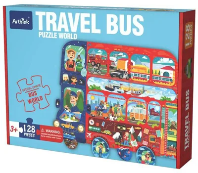 Puzzle Arthink Autobuz cu Etaj, 128 Piese