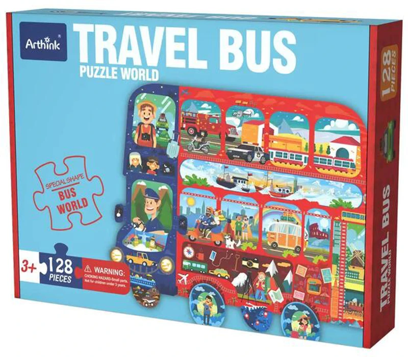 Puzzle Arthink Autobuz cu Etaj, 128 Piese