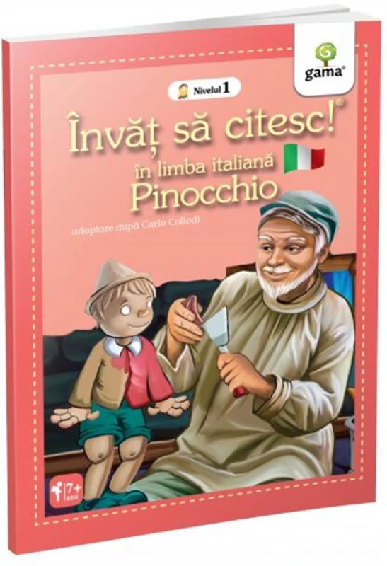 Pinocchio. Învăț să citesc. Limba italiană, nivelul 1 (7+ ani)