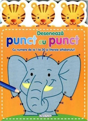 Desenează punct cu punct. Cu numere de la 1 la 30 și literele alfabetului