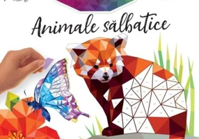 Animale sălbatice. Puzzle creativ din autocolante