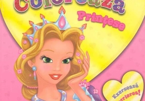 Scrie și colorează. Prințese (roz)