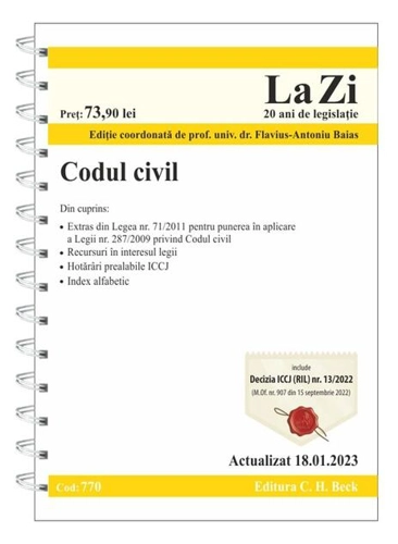 Codul civil. Cod 770. Actualizat la 18.01.2023