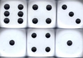 Set 12 zaruri 16 mm - alb opac