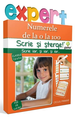 Numerele de la 0 la 100. Scrie și șterge! Expert (6-8 ani)