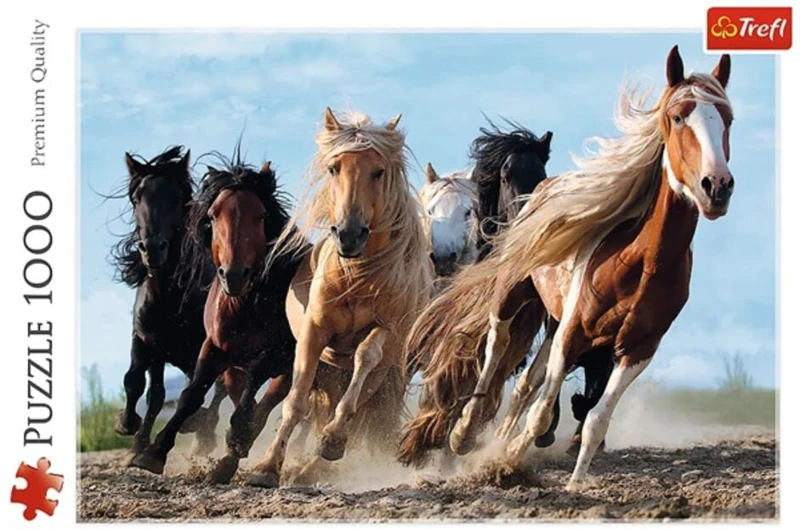 Puzzle 1000 piese „Cai la galop”