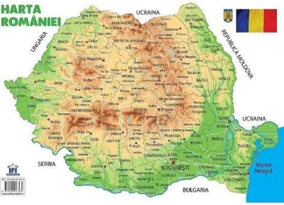 Planșă. Harta României