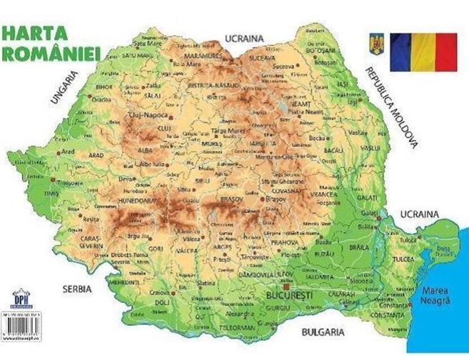 Planșă. Harta României