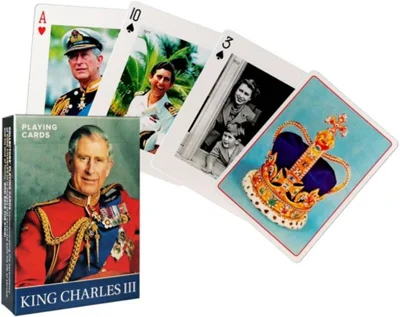 Cărți de joc de colecție Piatnik - „King Charles III”