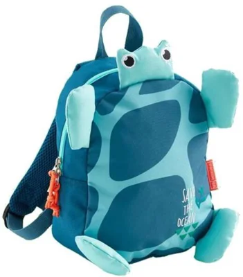 Mini rucsac 28 cm, Miquelrius Turtle Save the Ocean, din materiale reciclate - MR19676