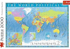 Puzzle 2000 piese „Harta politică”