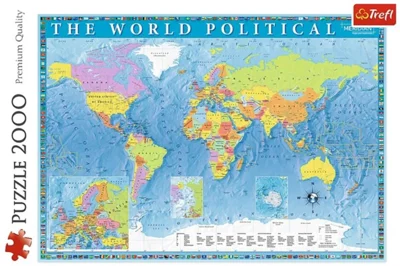 Puzzle 2000 piese „Harta politică”
