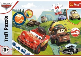 Puzzle 24 piese Maxi „Cars - Mașinuțele fericite”