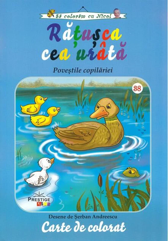 Rățușca cea urâtă. Carte de colorat