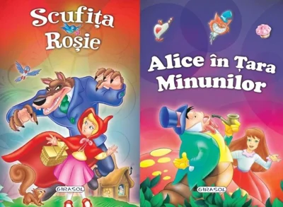 2 Povești: Scufița Roșie și Alice în Țara Minunilor