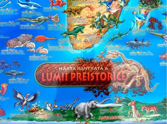 Harta ilustrată a lumii preistorice