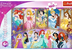 Puzzle 160 piese „Portretele prințeselor”