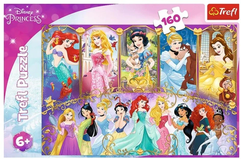 Puzzle 160 piese „Portretele prințeselor”