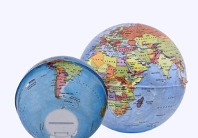 Pușculiță cu formă de glob pământesc politic 10 cm