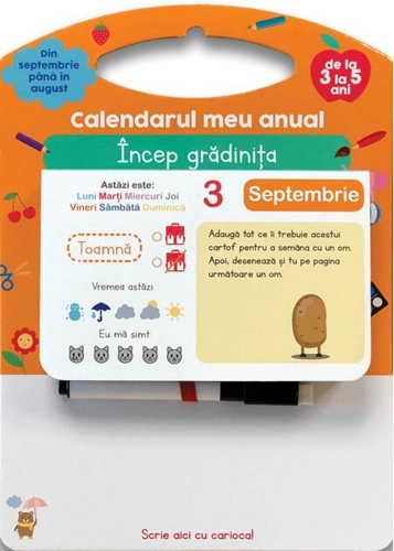 Calendarul meu anual. Încep grădinița de la 3 la 5 ani