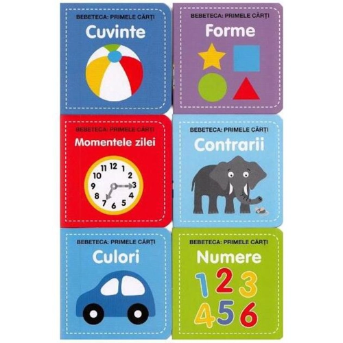 Bebe învață. Set educativ 6 cărți + 6 cuburi