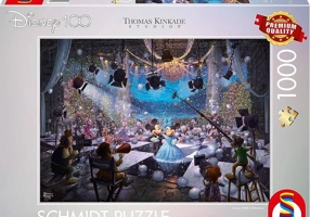 Puzzle 1000 piese Schmidt: Thomas Kinkade - Sărbătorirea a 100 de ani Disney