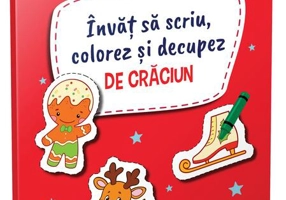 Învăț să scriu, colorez și decupez de Crăciun