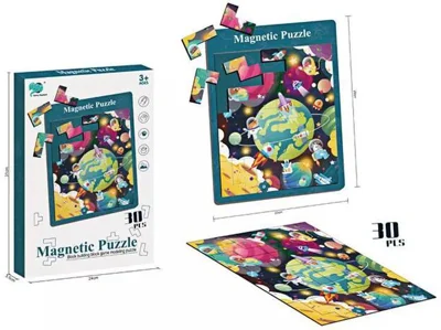Puzzle Magnetic Fanny Elephant, Spațiul, 30 Piese