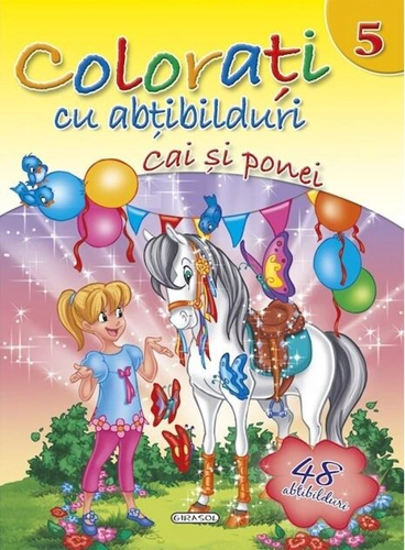 Colorați cu abțibilduri (Nr. 5). Cai și ponei