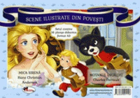 Scene ilustrate din povești. Mica Sirenă / Motanul încălțat (planșe)