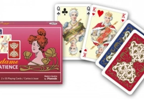 Cărți de joc Piatnik „Madame” Patience, pachet dublu de format mic în cutie de lux