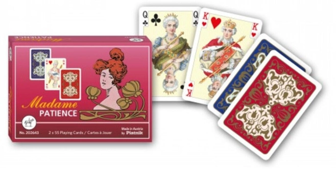 Cărți de joc Piatnik „Madame” Patience, pachet dublu de format mic în cutie de lux