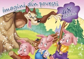 Colorați cu abțibilduri (Nr. 4). Imagini din povești