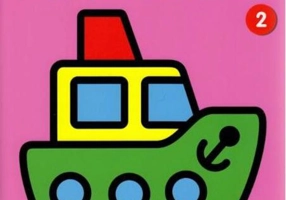 Lipește și colorează 2. Primele cuvinte în română-engleză (4-6 ani)