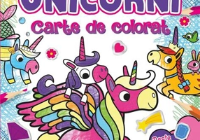 Unicorni. Carte de colorat cu peste 50 abțibilduri