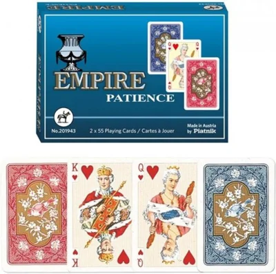 Cărți de joc Piatnik „Empire” Patience, pachet dublu de format mic în cutie de lux