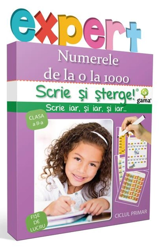 Numerele de la 0 la 1000. Scrie și șterge! Expert (6-8 ani)