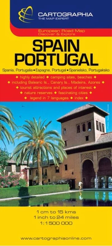 Hartă rutieră Spania, Portugalia