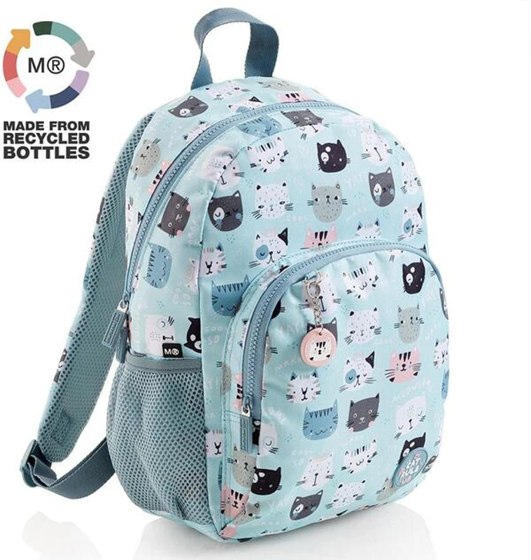 Rucsac junior 30 cm, Miquelrius London Cat Rule, din materiale reciclate - MR16149