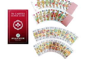 Cărți de tarot Piatnik „Tarot Super Luxe”, culoare spate roșu burberry