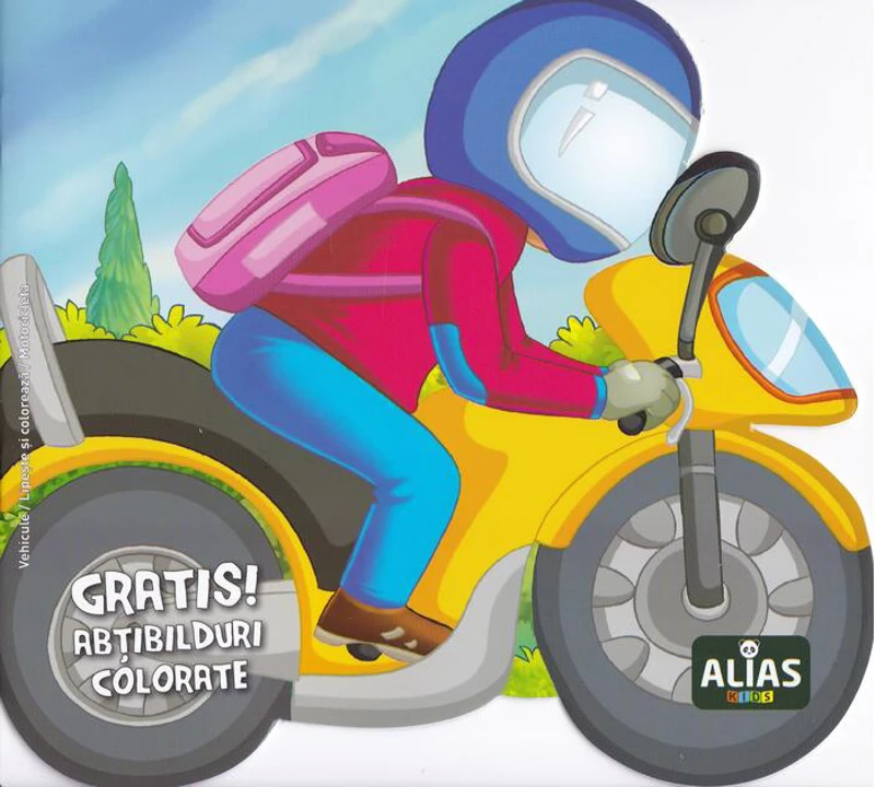 Motocicleta. Carte de colorat