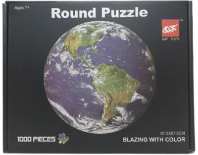 Puzzle rotund: Pământul (1000 piese)