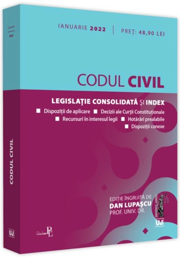 Codul civil. Legislație consolidată și index (septembrie 2021)