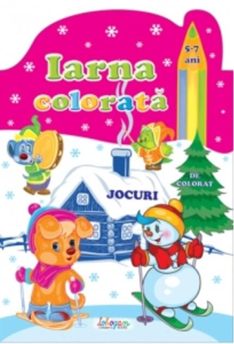 Iarna colorată, 5-7 ani. Jocuri de colorat